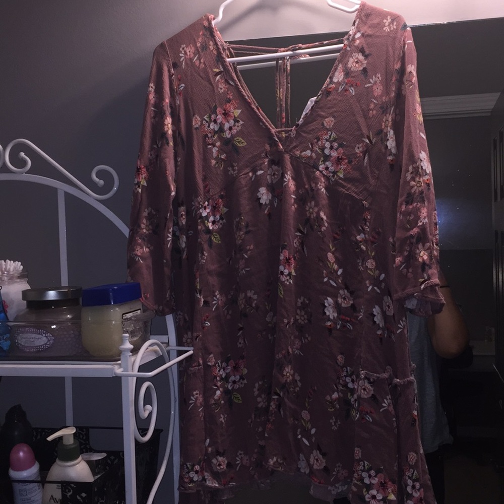 originally a dress but shrunk so now shirt length